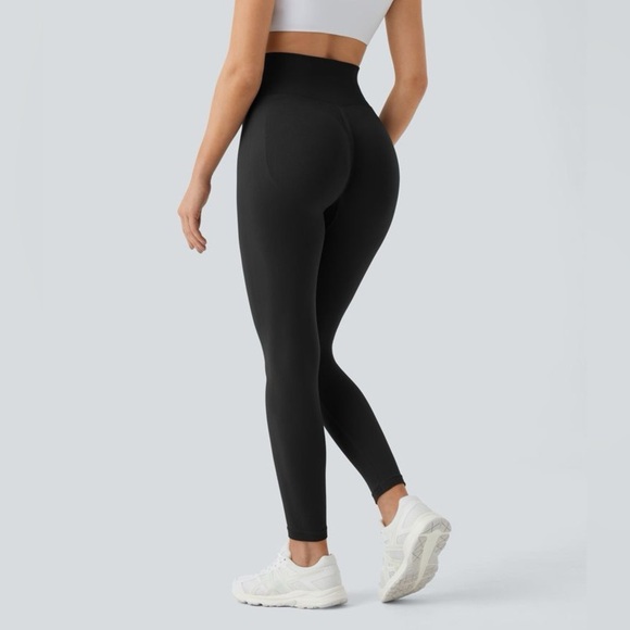 Halara Seamless Flow High Waisted Ruched Plain Leggings full length small - Picture 1 of 5
